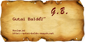 Gutai Baldó névjegykártya